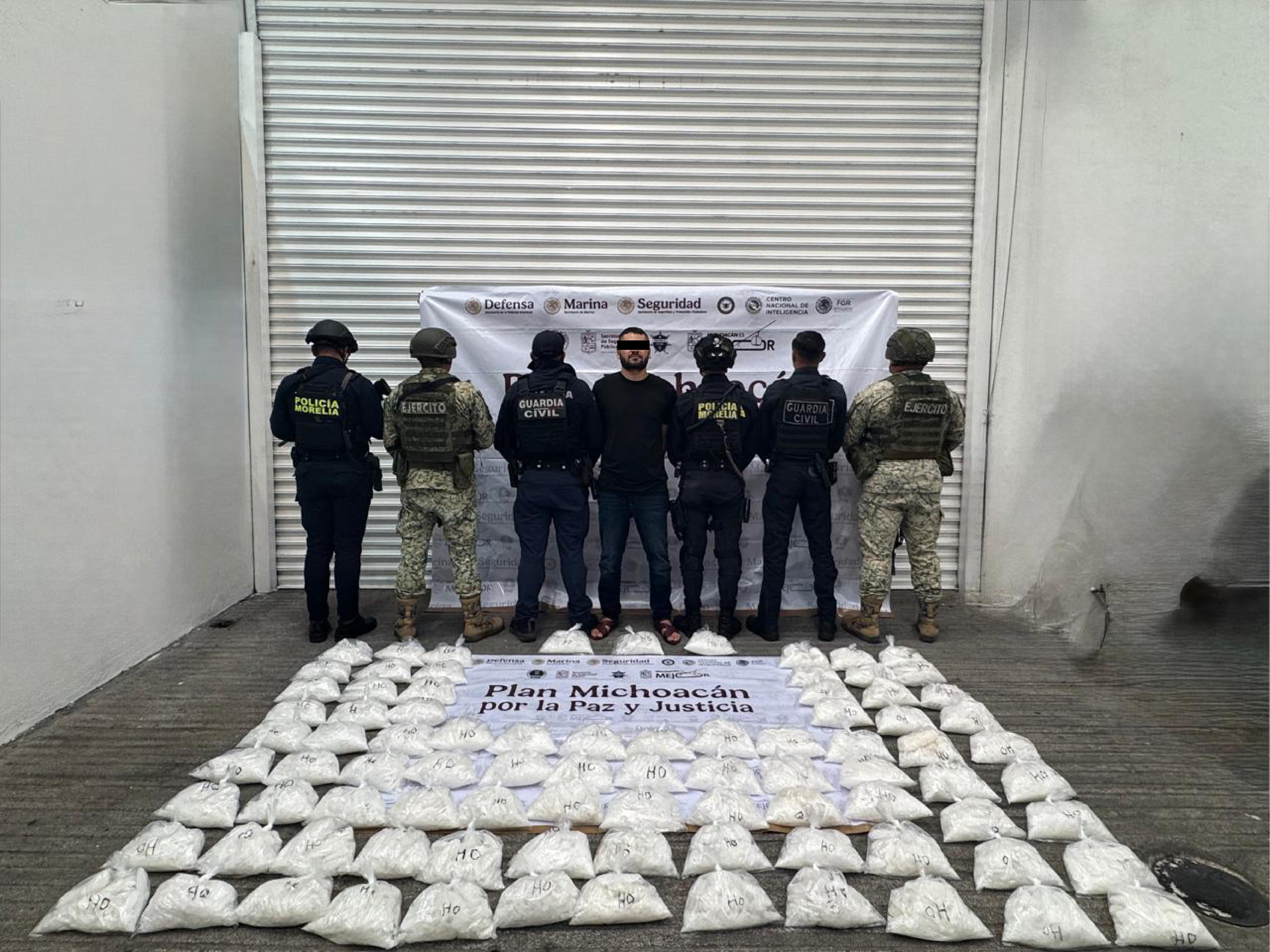 Asegurados 50 kg de dr0ga y detienen a un implicado en Morelia: SSP
