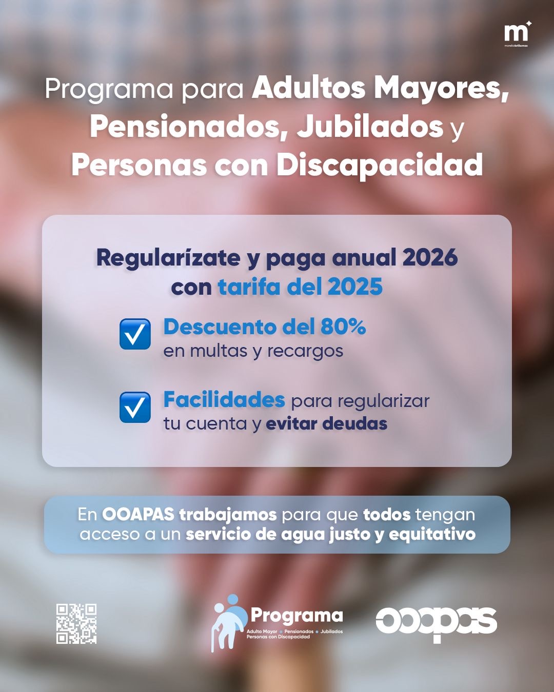 Adolfo Torres  impulsa Programa de Apoyo a Adultos Mayores, Pensionados, Jubilados y Personas con Discapacidad durante marzo