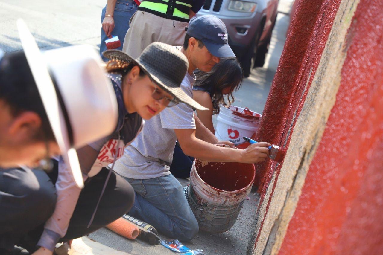 Voluntariado del DIF Morelia rehabilita fachadas del Centro Histórico: Paola Delgadillo*