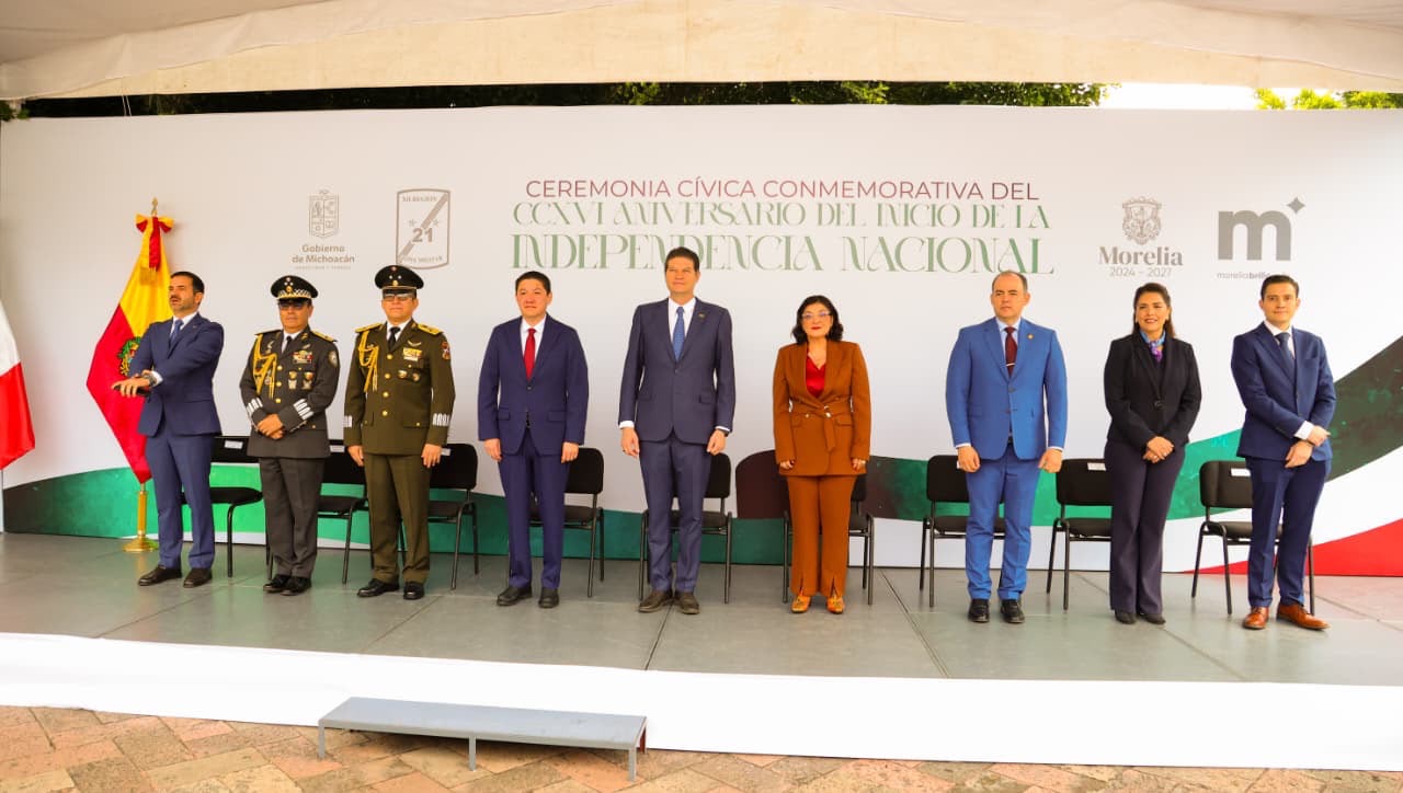 Michoacán conmemora el 216 aniversario del inicio de la Independencia Naciona