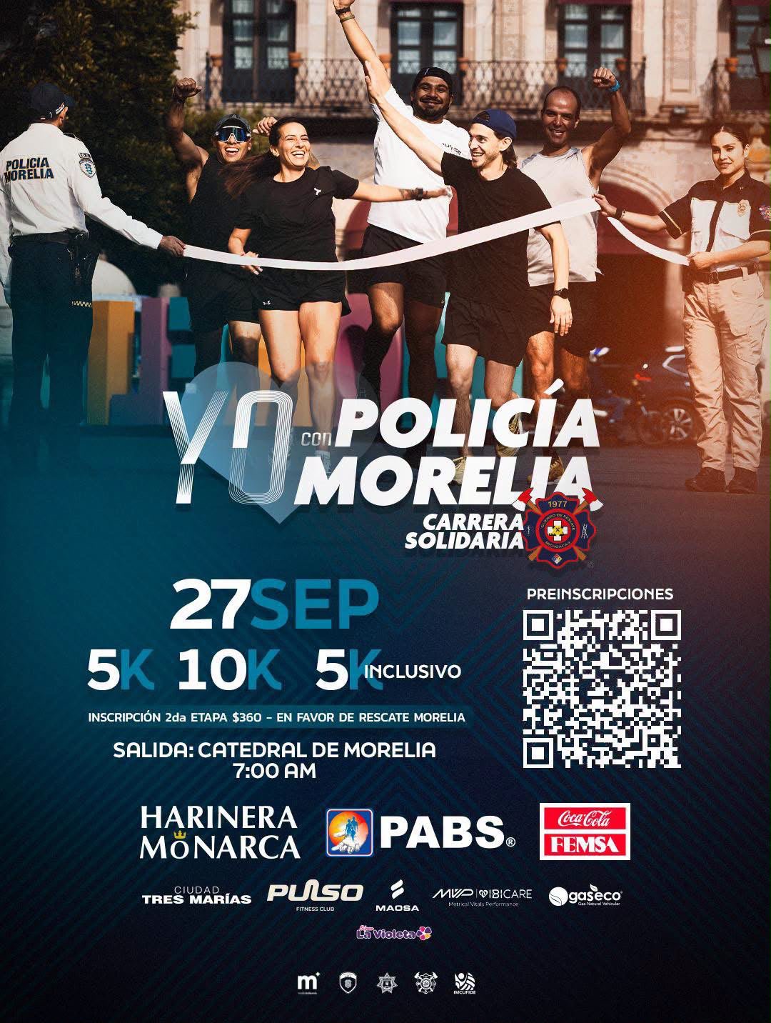 Policía de Morelia anuncia fecha para entrega de kits de carrera atlética