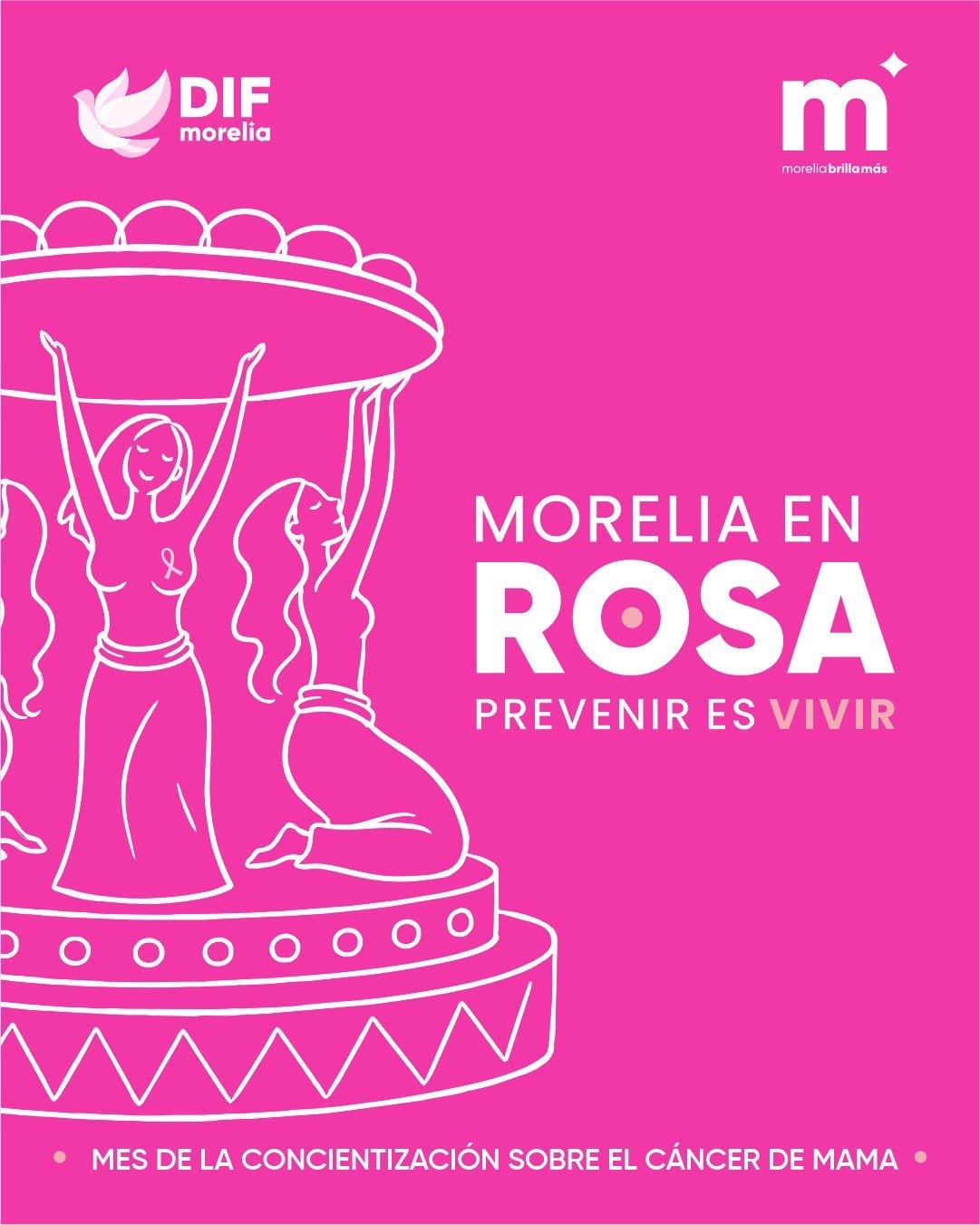 DIF Municipal lanza “Morelia en Rosa, Prevenir es Vivir”