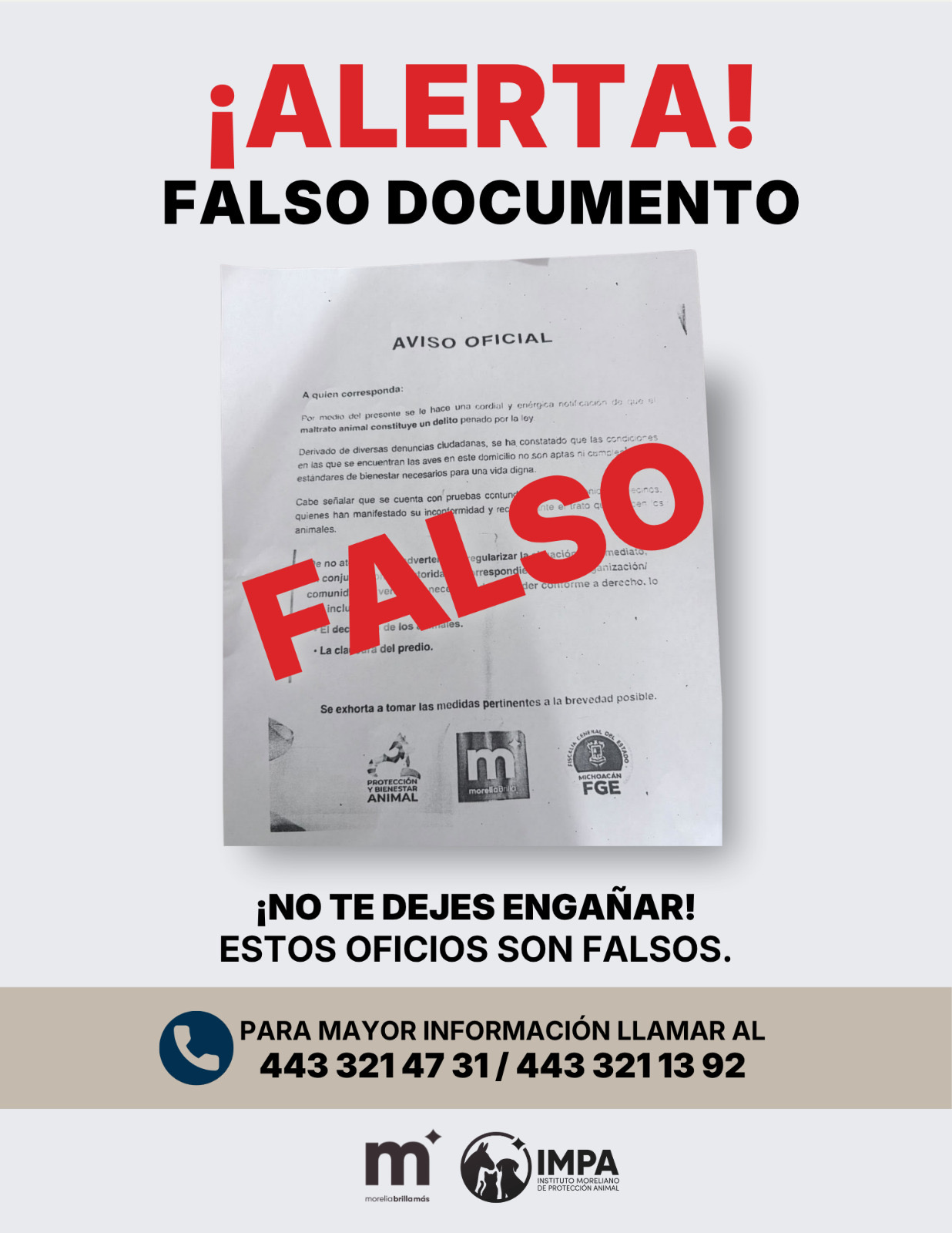 IMPA alerta sobre documentos apócrifos distribuidos en domicilios de Morelia