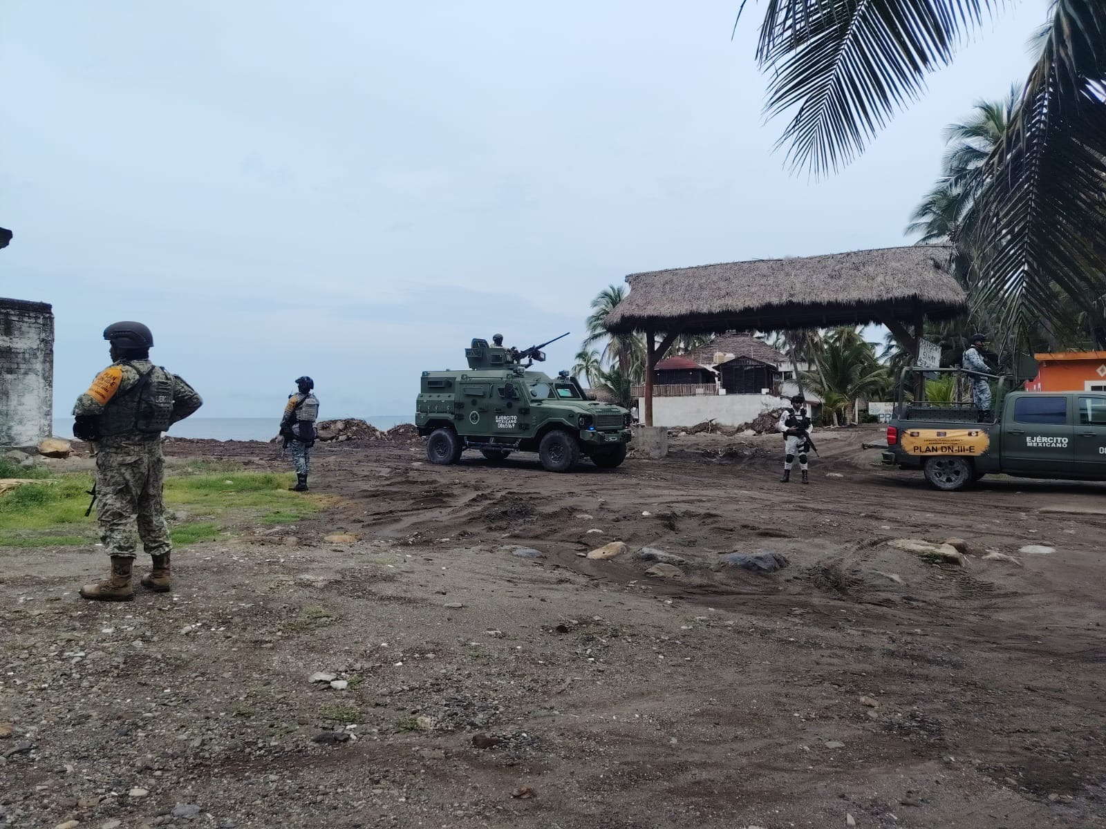 Región Militar/ 43/a. Zona Militar Ejército Mexicano, Fuerza Aérea y Guardia Nacional, mantienen activo el Plan DN-III-E en Michoacán ante la tormenta tropical “Simón”