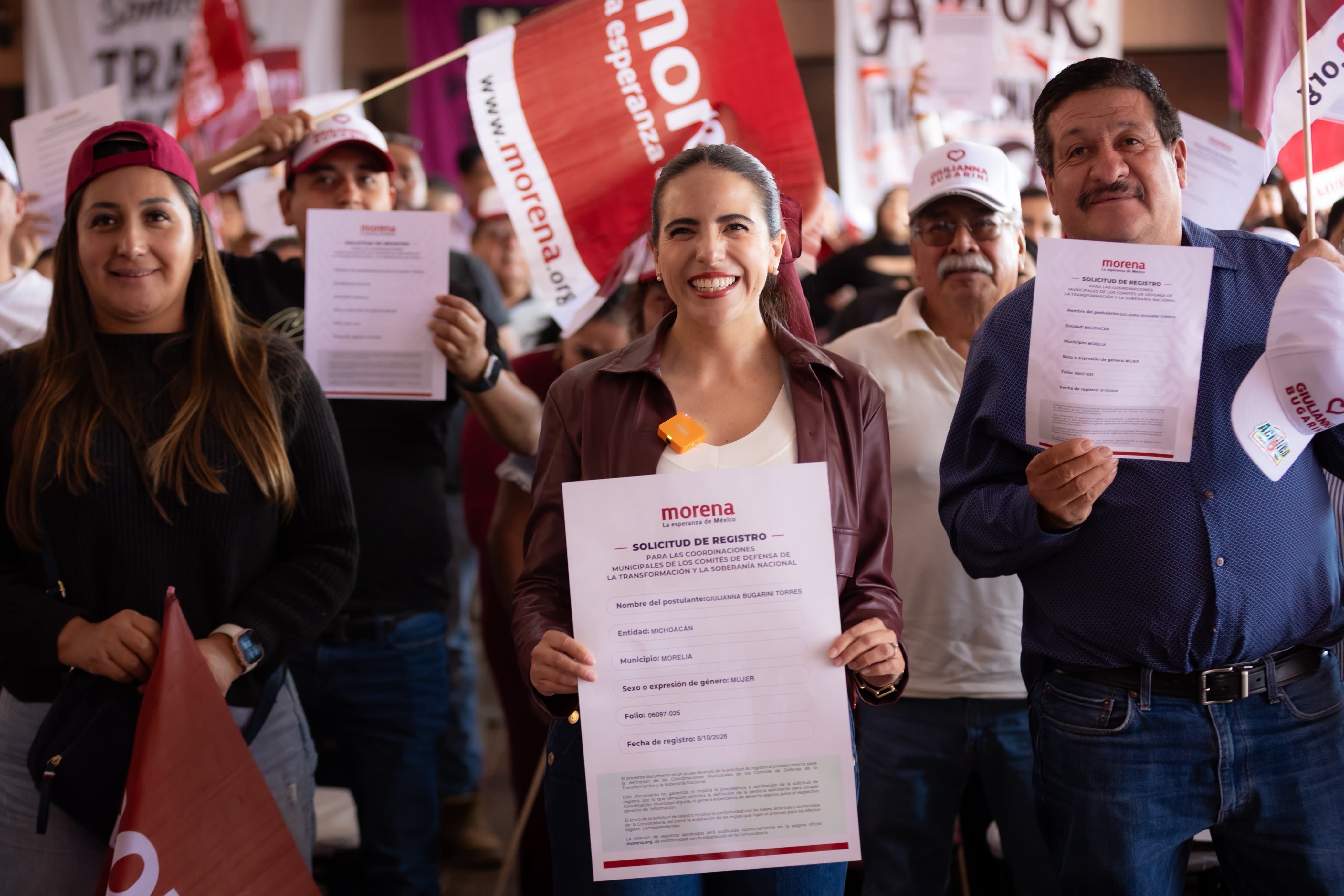 Giulianna Bugarini y liderazgos territoriales acuerdan caminar juntos por la transformación de Morelia