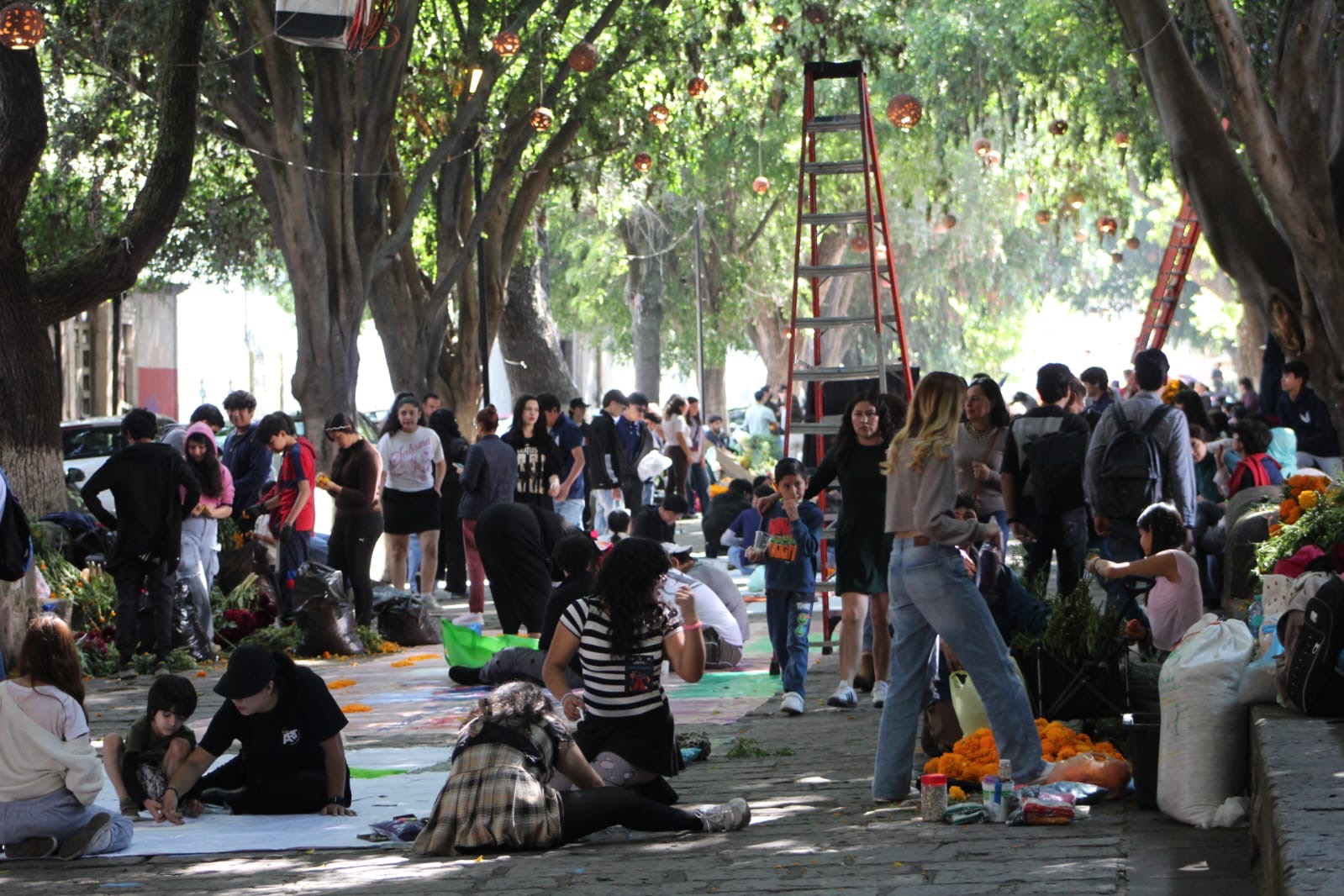 Con altares y tapetes tradicionales, Morelia vive el Día de Muertos