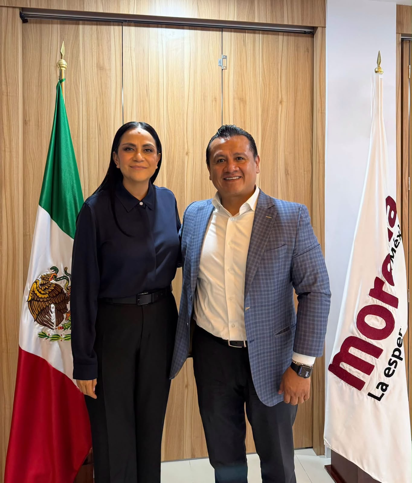 Carlos Torres Piña y Ariadna Montiel acuerdan fortalecer el trabajo territorial y revisar las estructuras seccionales en Michoacán